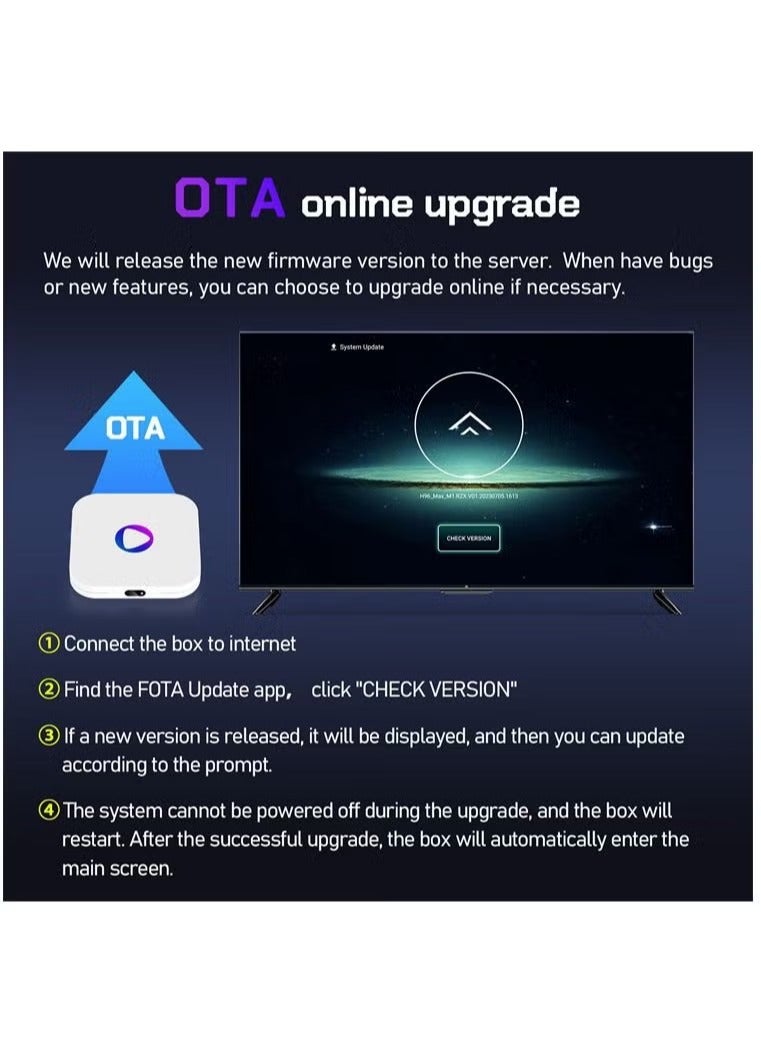 اتش 96 ماكس M1 الروبوت 13.0 رباعية 64 بت مالى 450 8K HD واي فاي 2.4GHz 5.8GHz بلوتوث 5.0 قمة مجموعة صناديق - Image 5