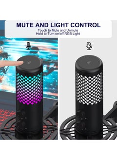 Spark Microphone with a Type-C port for broadcast and podcasts for games for PC, PS4 and PS5 with RGB control  - Image 2