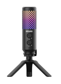 Spark Microphone with a Type-C port for broadcast and podcasts for games for PC, PS4 and PS5 with RGB control  - Image 1