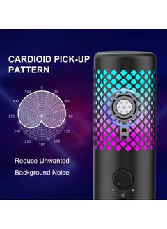 Spark Microphone with a Type-C port for broadcast and podcasts for games for PC, PS4 and PS5 with RGB control  - Image 4