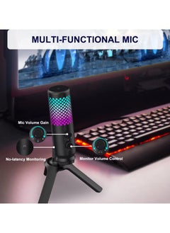 Spark Microphone with a Type-C port for broadcast and podcasts for games for PC, PS4 and PS5 with RGB control  - Image 5
