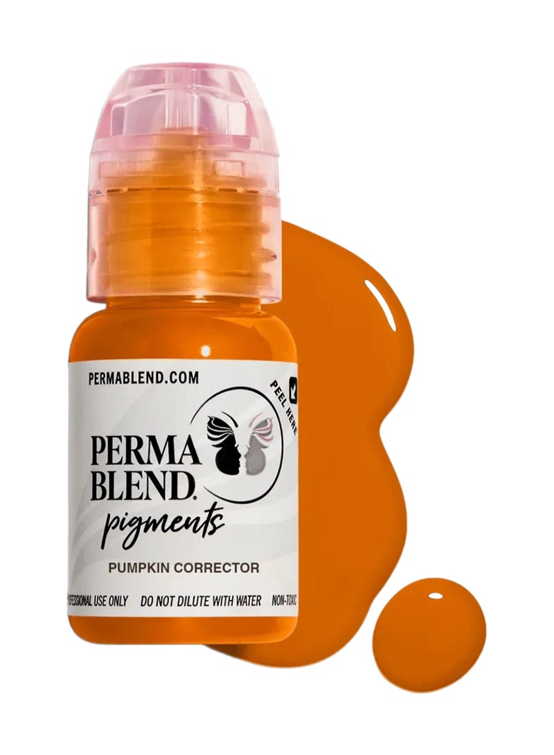 Perma Blend مصحح صبغة 15 مل مصحح صبغة اليقطين لتصبغ البشرة، البقع الداكنة، وتصحيح لون البشرة غير المتساوي مع أحبار شفاه نباتية