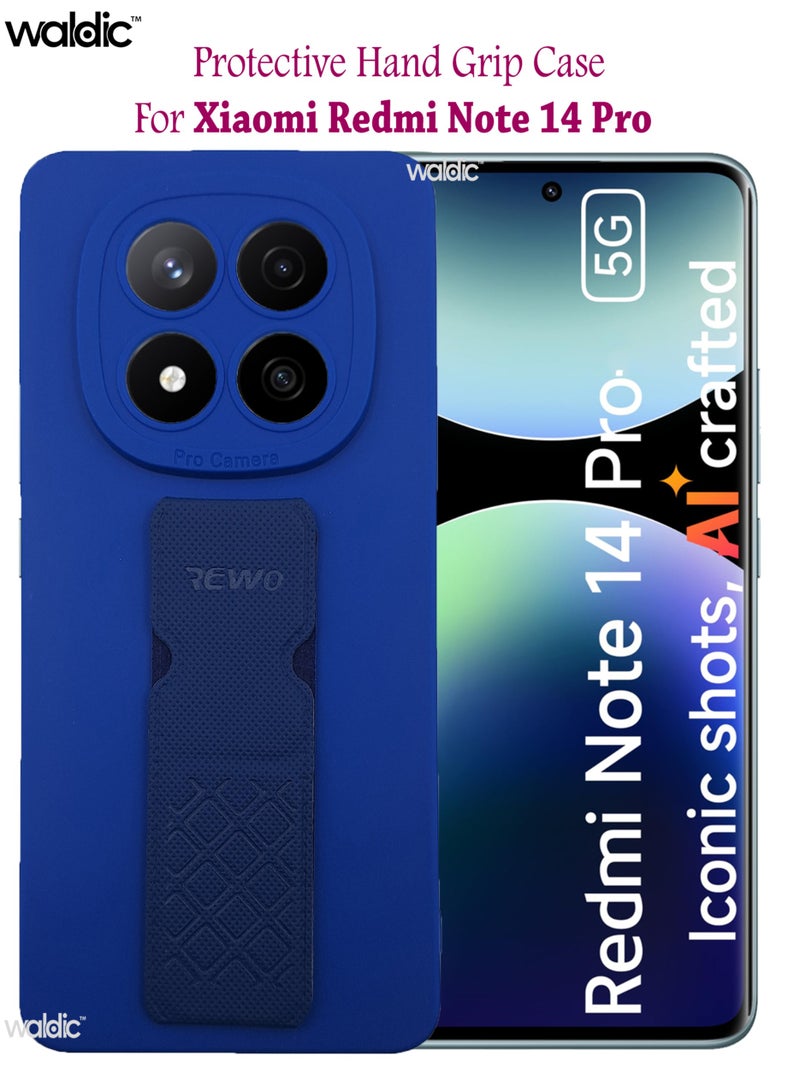 Waldic Xiaomi Redmi Note 14 Pro 5G Premium Case | Premium Silicone  Case Cover Designed for Xiaomi Redmi Note 14 Pro 5G | Xiaomi Redmi Note 14 Pro 5G Case Camera and Drop Protection Thin Protective Back Cover Case for Xiaomi Redmi Note 14 Pro 5G - Blue - Image 1