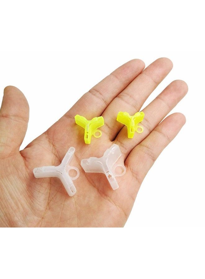 Milepetus 200/80Pcs-4Size Fishing Hook Bonnets Treble Hook Covers for Standard Hook Sizes 1/0-8,Yellow and White Availale - Image 1