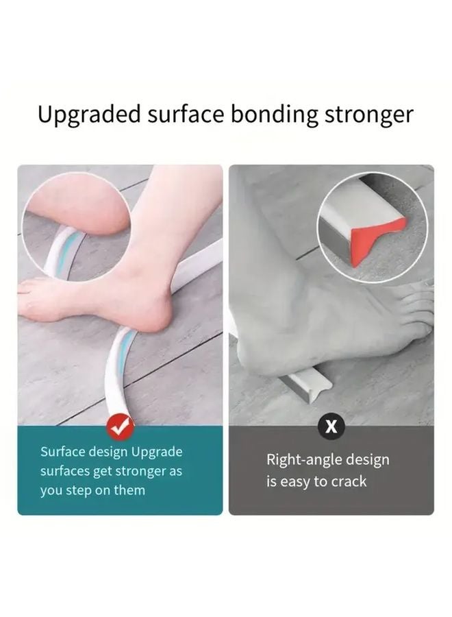 Gray 78 74 Inch Long Self Adhesive Waterproof Shower Barrier Dry Wet Separation Durable Easy Install - Image 5