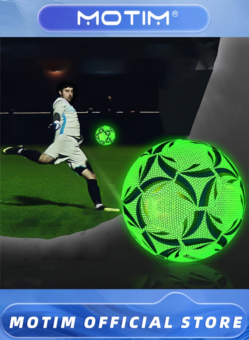 Light Up Soccer Ball Size 5 Glow in The Dark Soccer Ball Luminous Soccer Balls for Day & Night Games