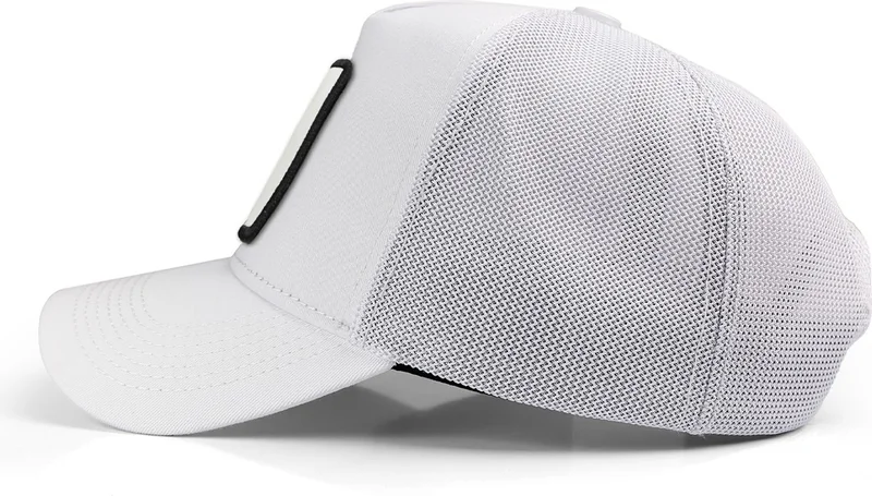 بلاك بورك V1 Trucker Cinema - 1 Code Logo Unisex White Hat (Cap)