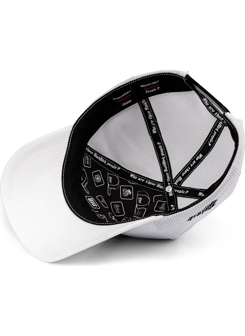 Black Börk V1 Trucker Cinema - 1 Code Logo Unisex White Hat (Cap)