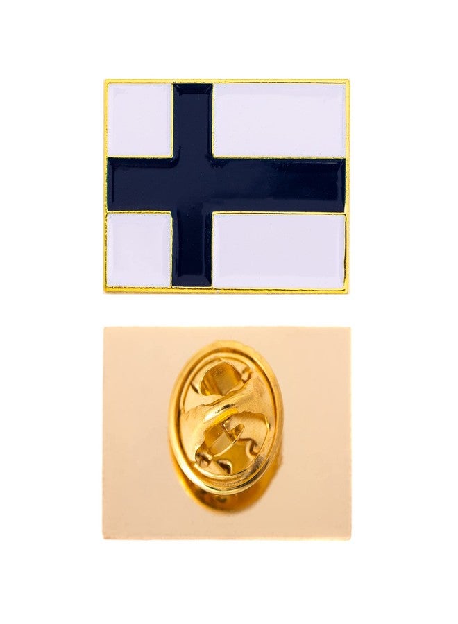 Desert Cactus Finland Country Metal Lapel Pin Enamel Finish (Rectangle Pin) - Image 1