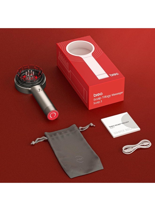 Breo Scalp3 Scalp Massaging Brush, Shiatsu Hair Scalp Massager with IPX7 Waterproof, Cordless & Portable, Electric for Scalp & Hair, Head, Home Relaxation - Image 2