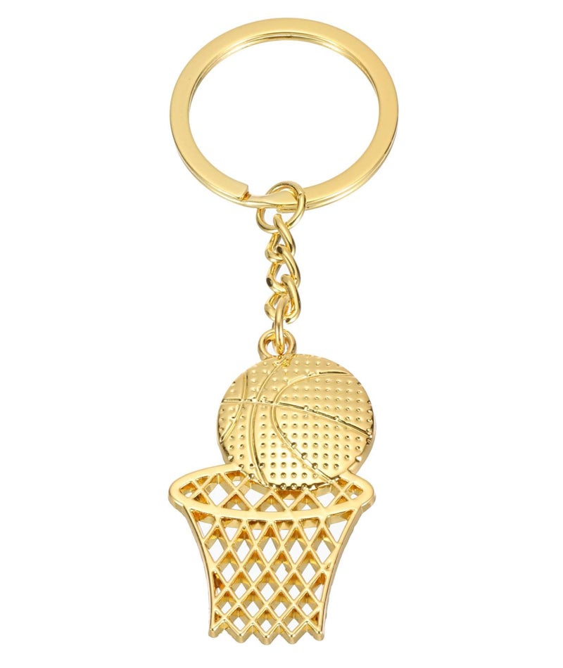 squishy Basketball Keychain, Gold Creative Pendant,Keychains Aesthetic for Basketball Accessories,Unique Keychains for Bags and Keys - Image 1