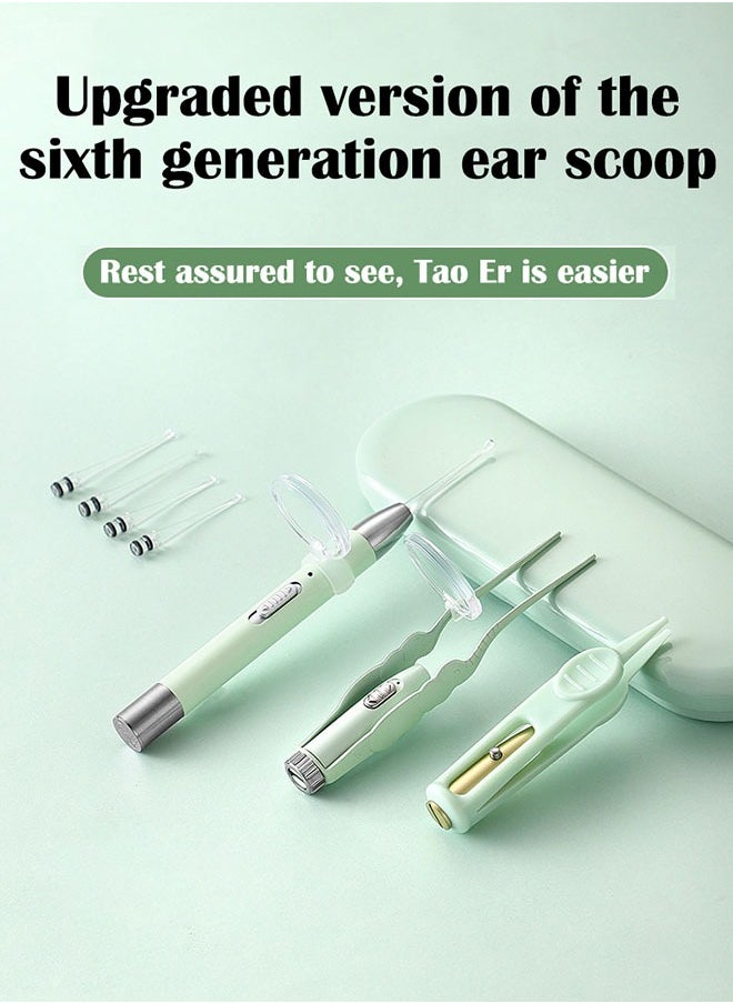 3 Piece Ear Wax Remover Tool Set with LED Light and Magnifying Glass for Cleaning Ears