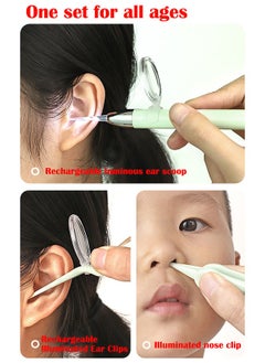 ZCM-HAPPY 3 Piece Ear Wax Remover Tool Set with LED Light and Magnifying Glass for Cleaning Ears  - Image 4