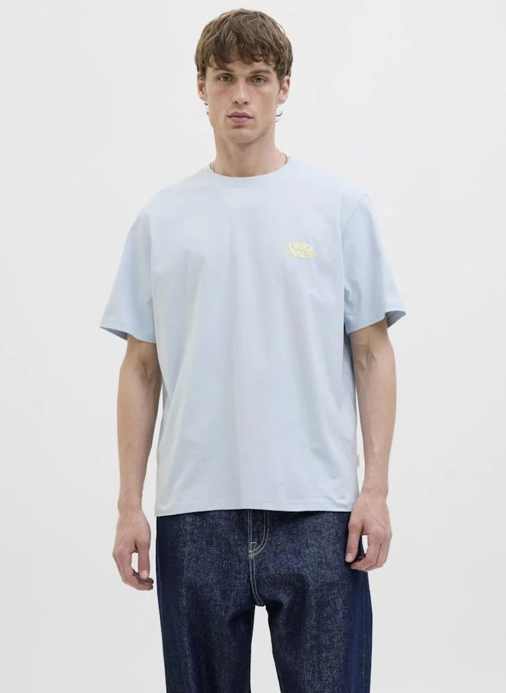 جاك اند جونز Jortavira Type Back Crew Neck T-Shirt