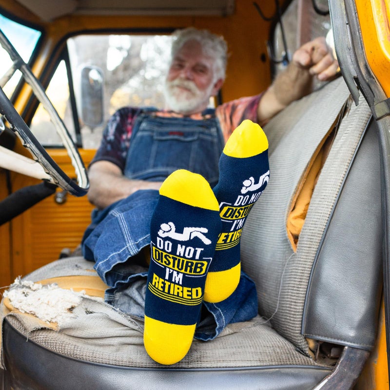 Lavley Do Not Disturb, I'm Officially Retired Socks - Funny Retirement Gift for Men - One Size - Image 3