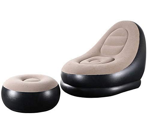 LAVNIK Inflatable Recliner Sofa for Ultimate Relaxation Inflatable Lounge Chair with Footstool Durable Material Lightweight Portable Ideal for Home Office - Image 1