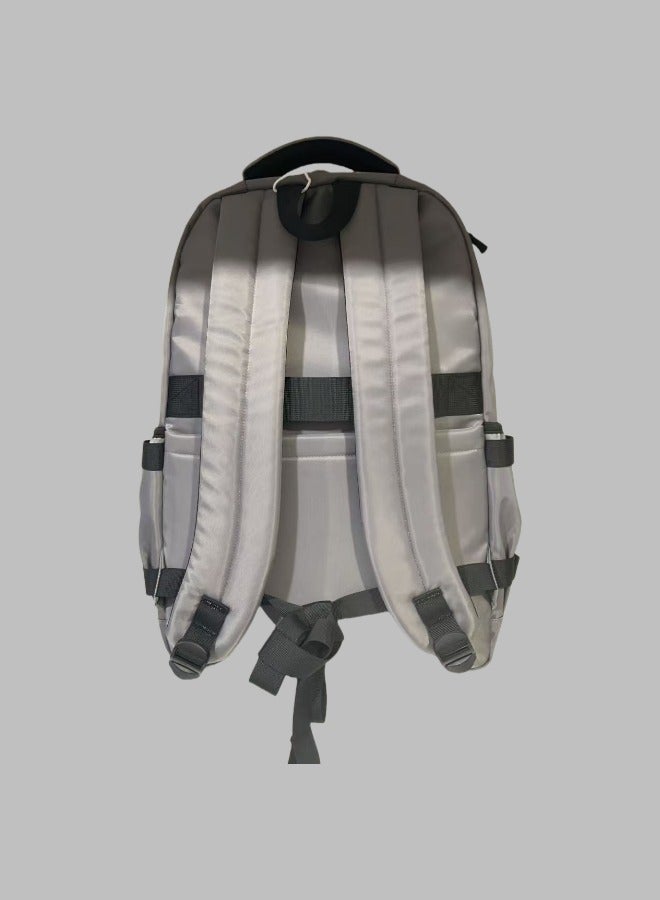 Beautiful Fashionable Light Grey Tactical Style Laptop Backpack, Student School Bag, Ergonomic School Bag, Durable School Bag, Adjustable Shoulder Strap School Bag, Minimalist Aesthetic Student School Bag.  - Image 2