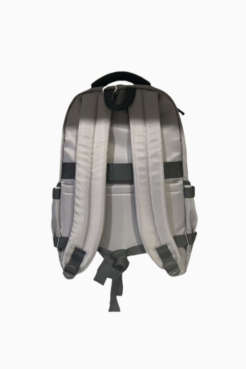 حقيبة ظهر عصرية للكمبيوتر المحمول باللون الرمادي الفاتح، حقيبة مدرسية للطلاب، حقيبة مدرسية مريحة، حقيبة مدرسية متينة، حقيبة مدرسية بحزام كتف قابل للتعديل، حقيبة مدرسية للطلاب ذات تصميم جمالي بسيط. - Image 3