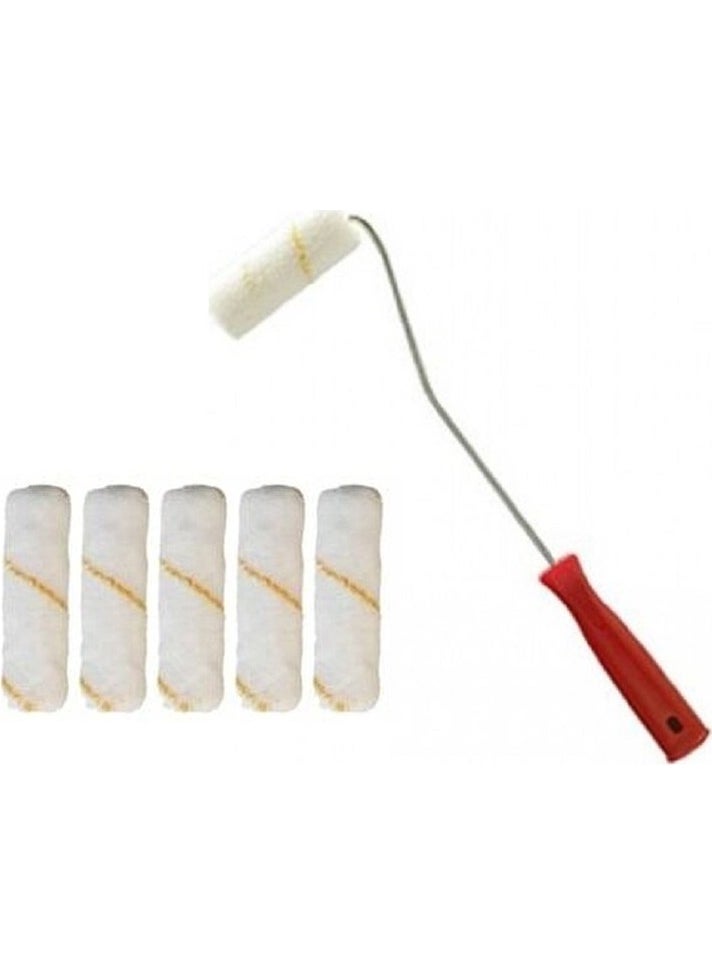 M1 Art Satin Finger Paint Roller 10 cm 1 Piece - Spare Head 5 pieces  - Image 1