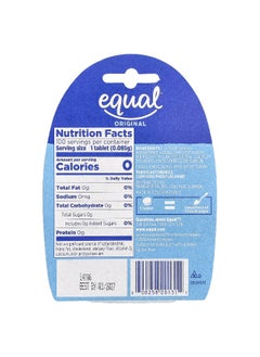 Equal Equal, Zero Calorie Sweetener, Original, 100 Tablets  - Image 2