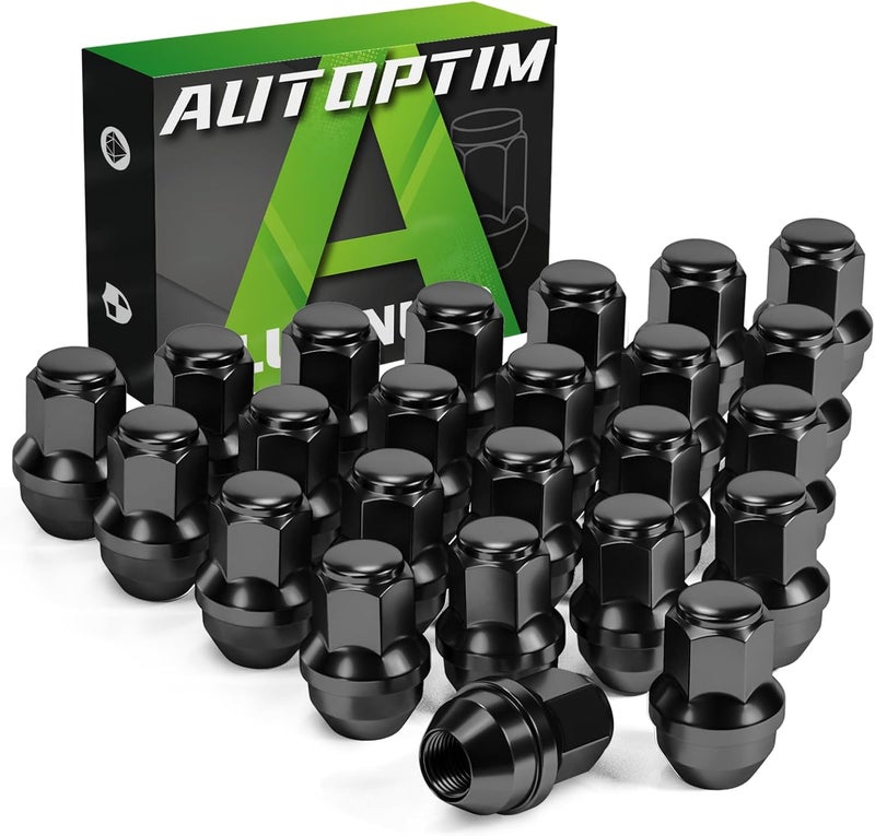 AUTOPTIM M14x1.5 Closed End Lug Nuts - Black, 24pcs for Ford F150, Expedition, Lincoln Navigator - Image 1