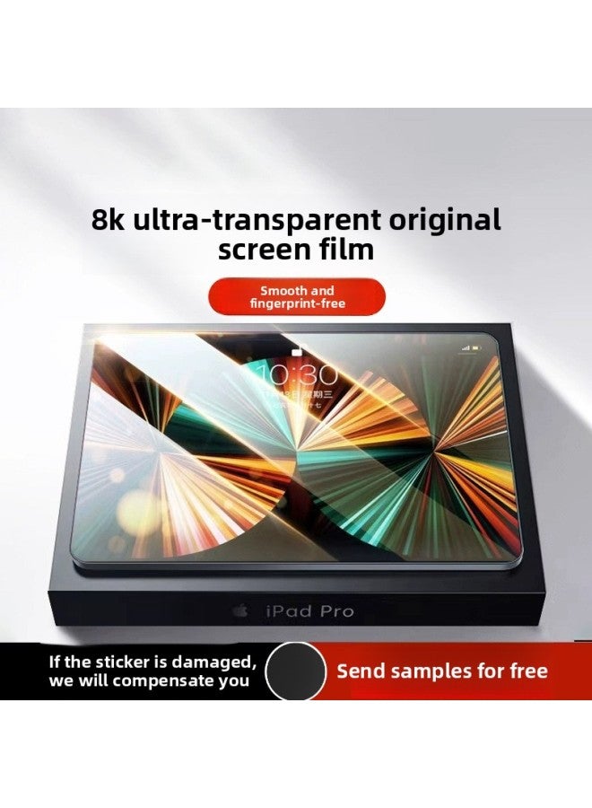 Applicable To IPadPro Tempered Film 2022 Air511-inch 9 Tablet Film 10 9 Generation 8 Protective Film Mini6-Color:Ultra Clear Explosion-proof Dust-proof Anti-shatter Edge Silk Screen Black Edge Tempered Film-Size:iPad Pro 2020/2021 (11-inch) - Image 1