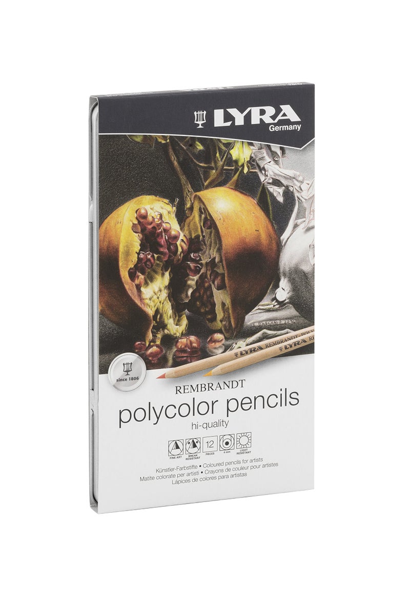 LYRA Rembrandt Polycolor Art Pencils, Set of 12 Pencils, Assorted Colors (2001120) - Image 1