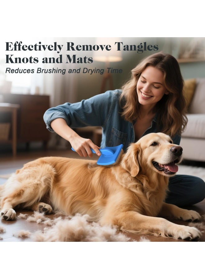 general 2PCS Slicker Brush for Dogs & Pet Comb,Professional Dog Grooming Brush (Goldendoodles,Poodles,Labradoodles) with Extra Long Pins to Effectively Remove Tangles, Knots and Mats - Image 2