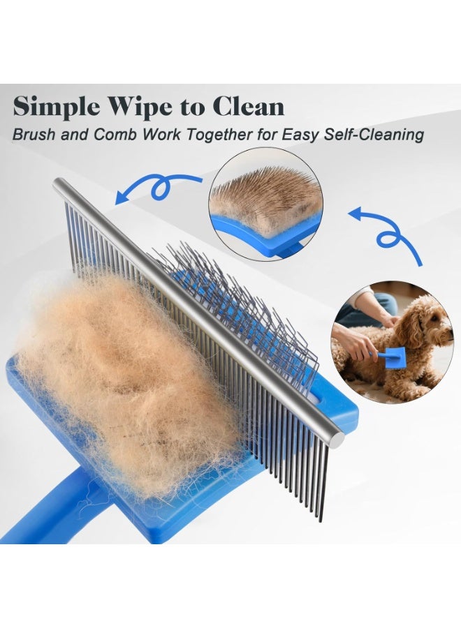 general 2PCS Slicker Brush for Dogs & Pet Comb,Professional Dog Grooming Brush (Goldendoodles,Poodles,Labradoodles) with Extra Long Pins to Effectively Remove Tangles, Knots and Mats - Image 4