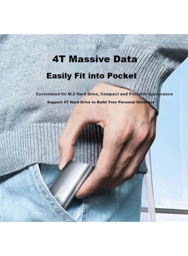 Linkstone M.2 Nvme Portable Hard Drive Enclosure Type-C 3.2 Interface Ssd Solid State Drive Case Notebook Computer M.2 All Aluminum External Enclosure - Image 3