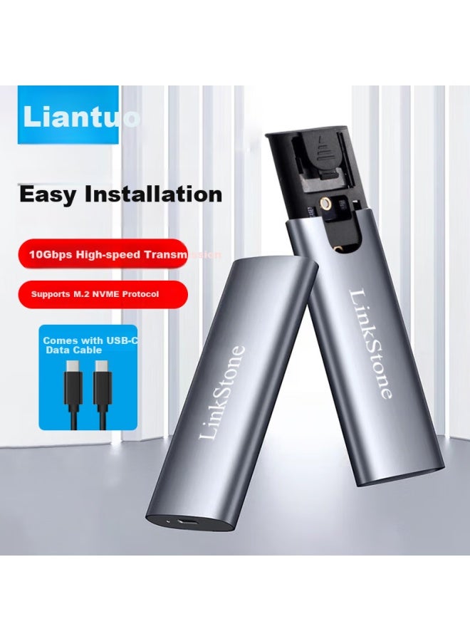 Linkstone M.2 Nvme Portable Hard Drive Enclosure Type-C 3.2 Interface Ssd Solid State Drive Case Notebook Computer M.2 All Aluminum External Enclosure - Image 4