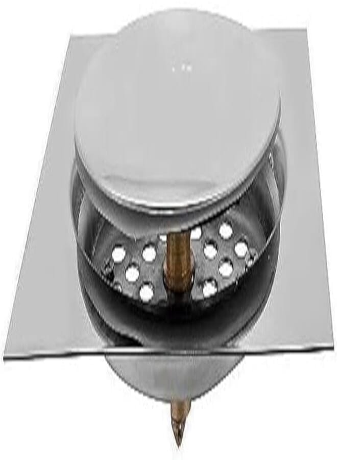 Generic Touch Lux Chinese Bib Drain Cover, 20 cm x 20 cm Size, Silver