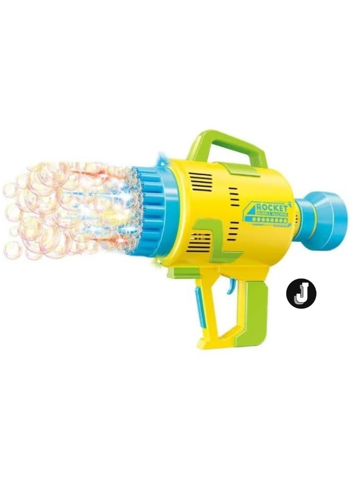JAJEEK "New 48-Hole Bubble Blower Gun with Colorful LED Lights | Rocket Launcher Bubble Maker, Foam Blaster for Kids, Fun Outdoor Toy, Party Favors & Gifts for Toddlers" - Image 5