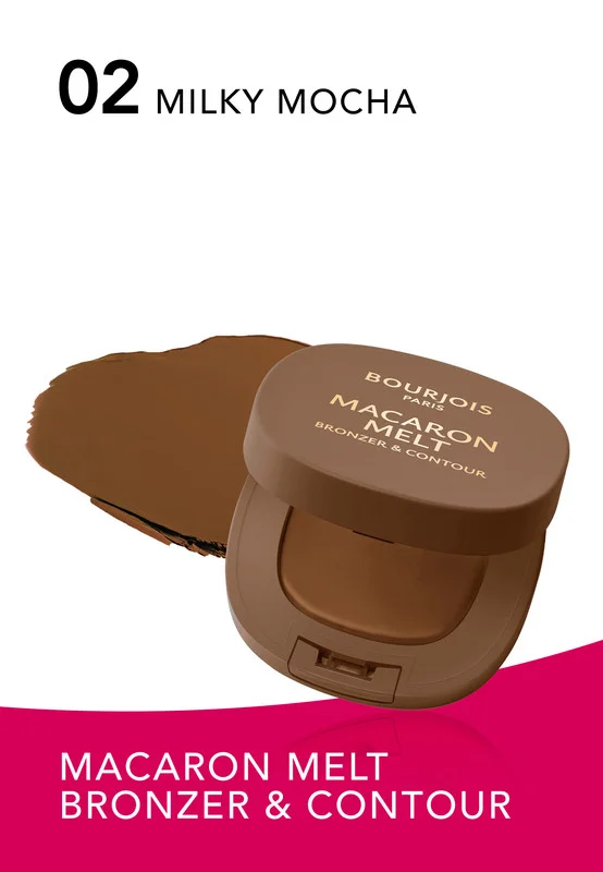 Bourjois Paris Macaron Melt Bronzer & Contour - 02 - Milky Mocha, 2.5g
