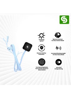 Esysense Inspire Sensing ESYSENSE Smart LED Dimmer Touch Sensor Single Touch OnOff Hand Sweep Induction 12V24V DC Cabinet Light 40mm Detection Thickness for Customizable Illumination  - Image 2