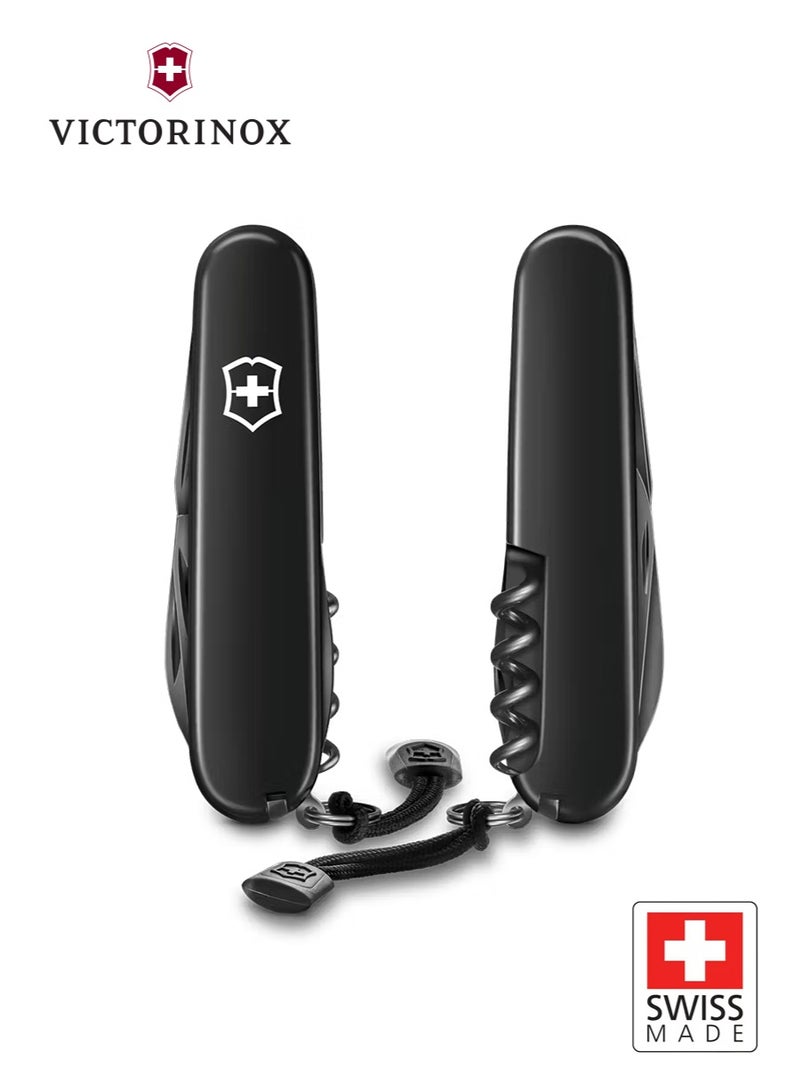 Victorinox Spartan Onyx Black 1.3603.31P | Swiss Army Knife with 12 Functions | Sleek Monochrome Design for Everyday Carry and Outdoor Adventures - Image 3