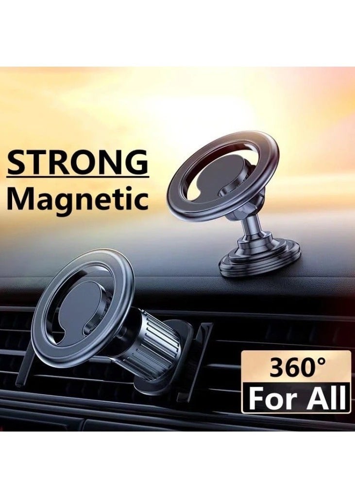 Bastec BC1250 2-in-1 MagSafe Magnetic Car Phone Holder – 360° Rotating Design