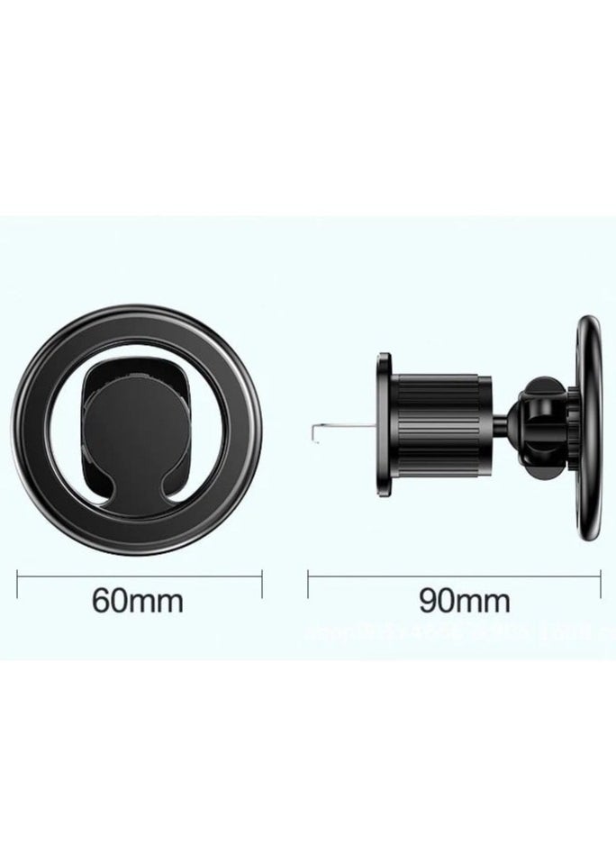 Bastec BC1250 2-in-1 MagSafe Magnetic Car Phone Holder – 360° Rotating Design