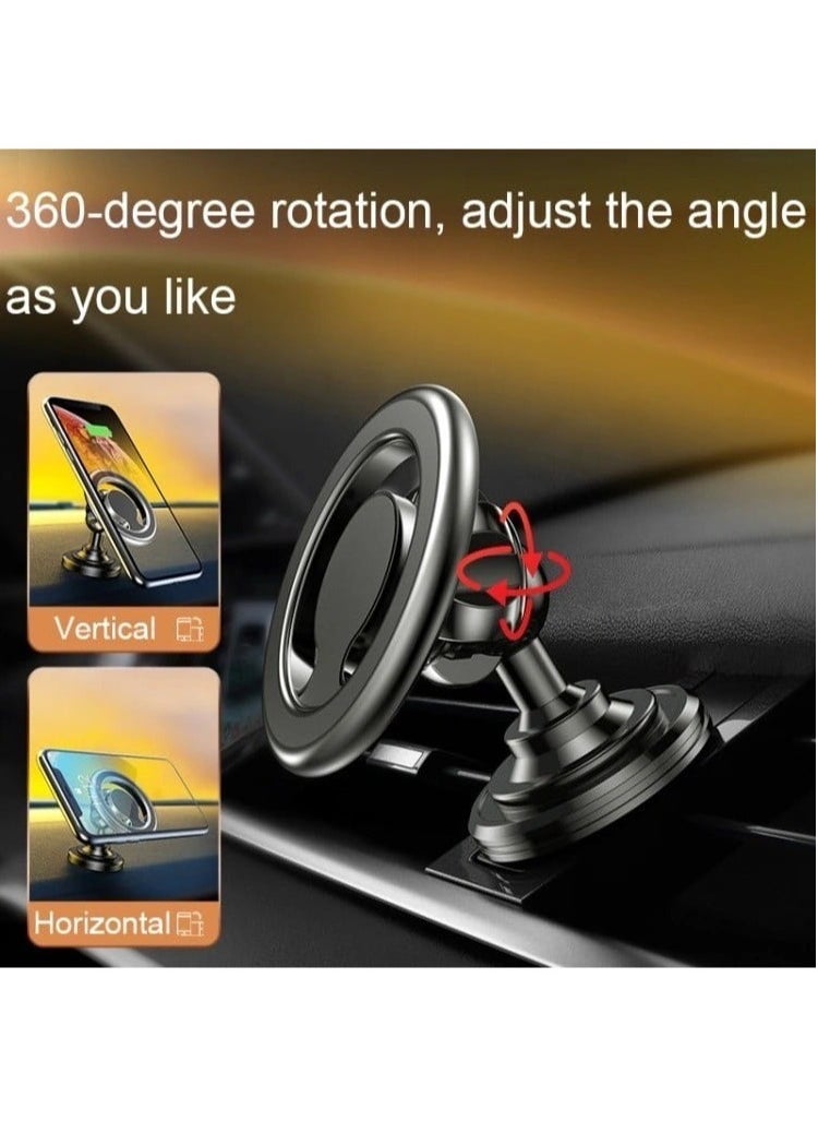 Bastec BC1250 2-in-1 MagSafe Magnetic Car Phone Holder – 360° Rotating Design