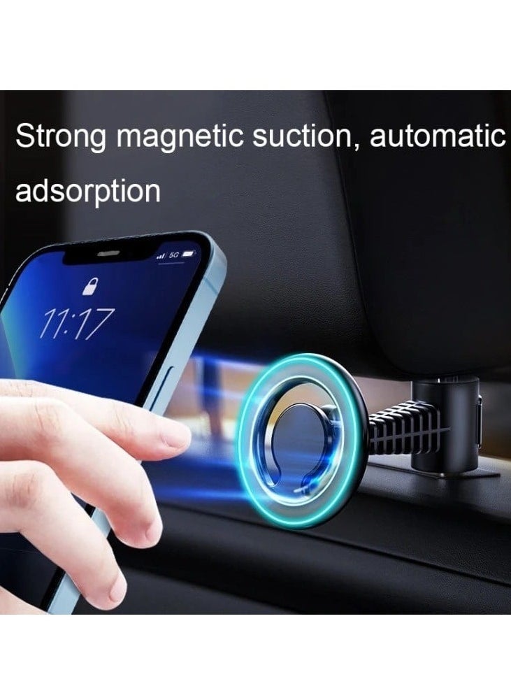 Bastec BC1250 2-in-1 MagSafe Magnetic Car Phone Holder – 360° Rotating Design