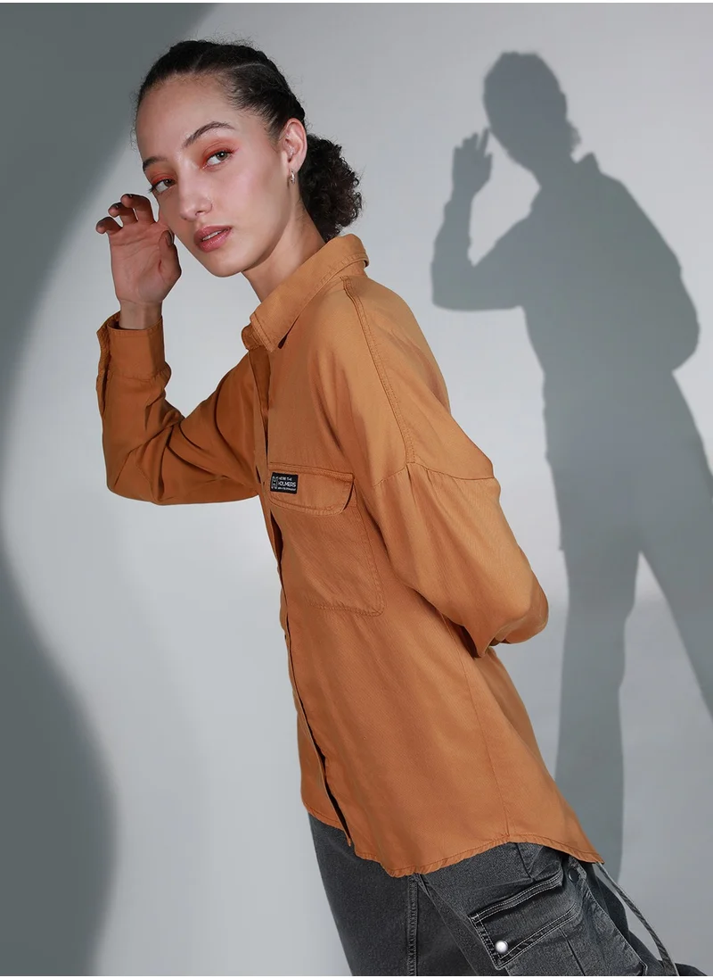 هوبرهولمي Standard Oversized Casual Shirt for Women