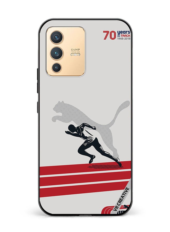 VR CREATIVE Protective Case Cover For Vivo V23 5G Puma Runner Design Multicolour - Image 1