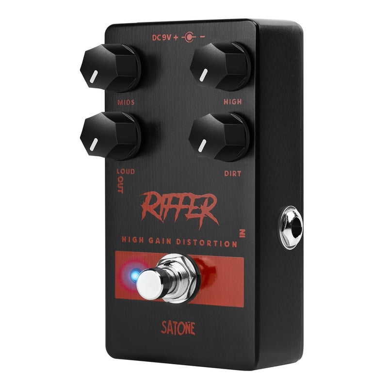 Satone S811 Riffer High Gain Distortion Electric Guitar Effect Pedal High Gain Distortion Effect Preset Acoustic Metal Pedal with True Bypass - Image 2