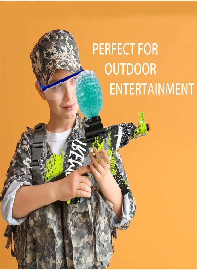fashionhome - AK 47 Shape Electric Automatic Hydrogel Balls Blaster Gun with Safety Goggles and 5000 Gel Balls for Outdoor Activity - Image 1
