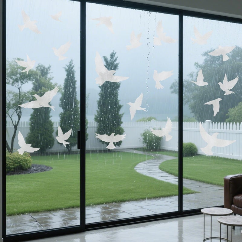 Traplace 9 Sheets Bird Window Clings, Protect and Save Bird Strikes Window Stickers, Glass Door Stickers Decals, Stop Birds Flying into Windows Accessories Home Decorations - Image 5