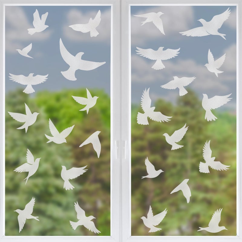 Traplace 9 Sheets Bird Window Clings, Protect and Save Bird Strikes Window Stickers, Glass Door Stickers Decals, Stop Birds Flying into Windows Accessories Home Decorations - Image 1