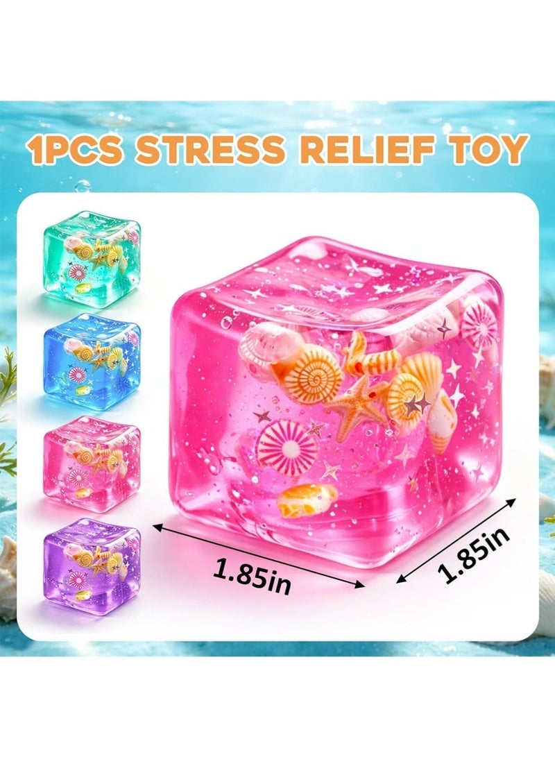 YOUGE Squishy Stress Relief Toy,Novelty Toys Realistic Squeezeable 3D Cartoon Character Figurine with Cube, Realistic Sandwich Design for Anxiety and Relaxation, Perfect Desk Accessory and Fun Fidget Toy for Adults, Ideal for Stress Relief(Purple) - Image 4