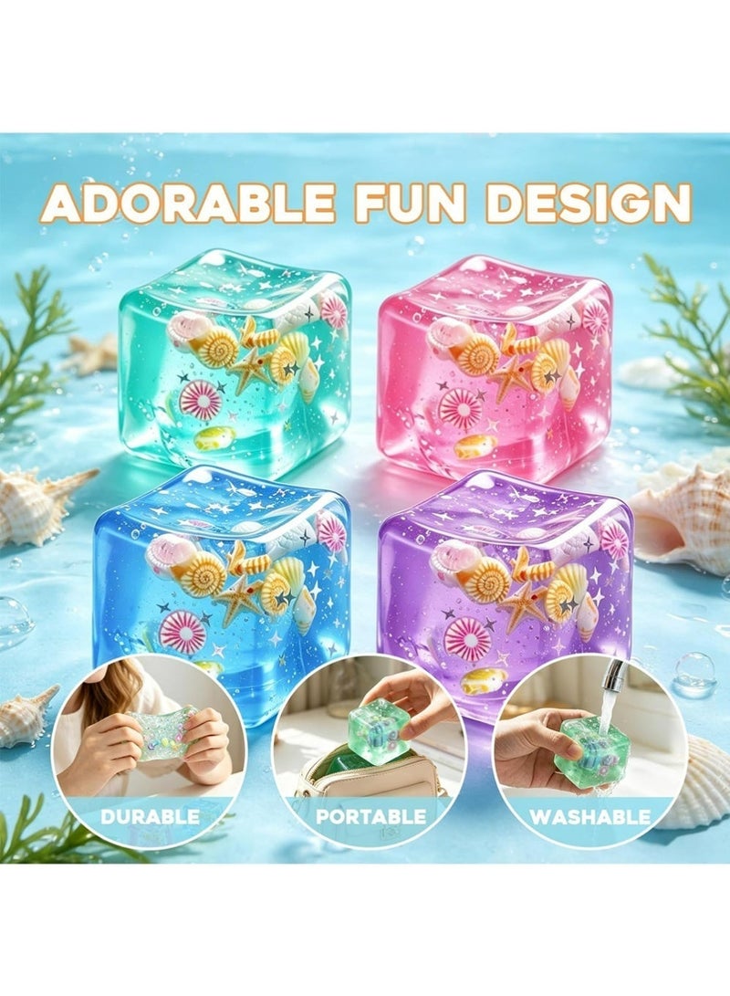 YOUGE Squishy Stress Relief Toy,Novelty Toys Realistic Squeezeable 3D Cartoon Character Figurine with Cube, Realistic Sandwich Design for Anxiety and Relaxation, Perfect Desk Accessory and Fun Fidget Toy for Adults, Ideal for Stress Relief(Purple) - Image 2