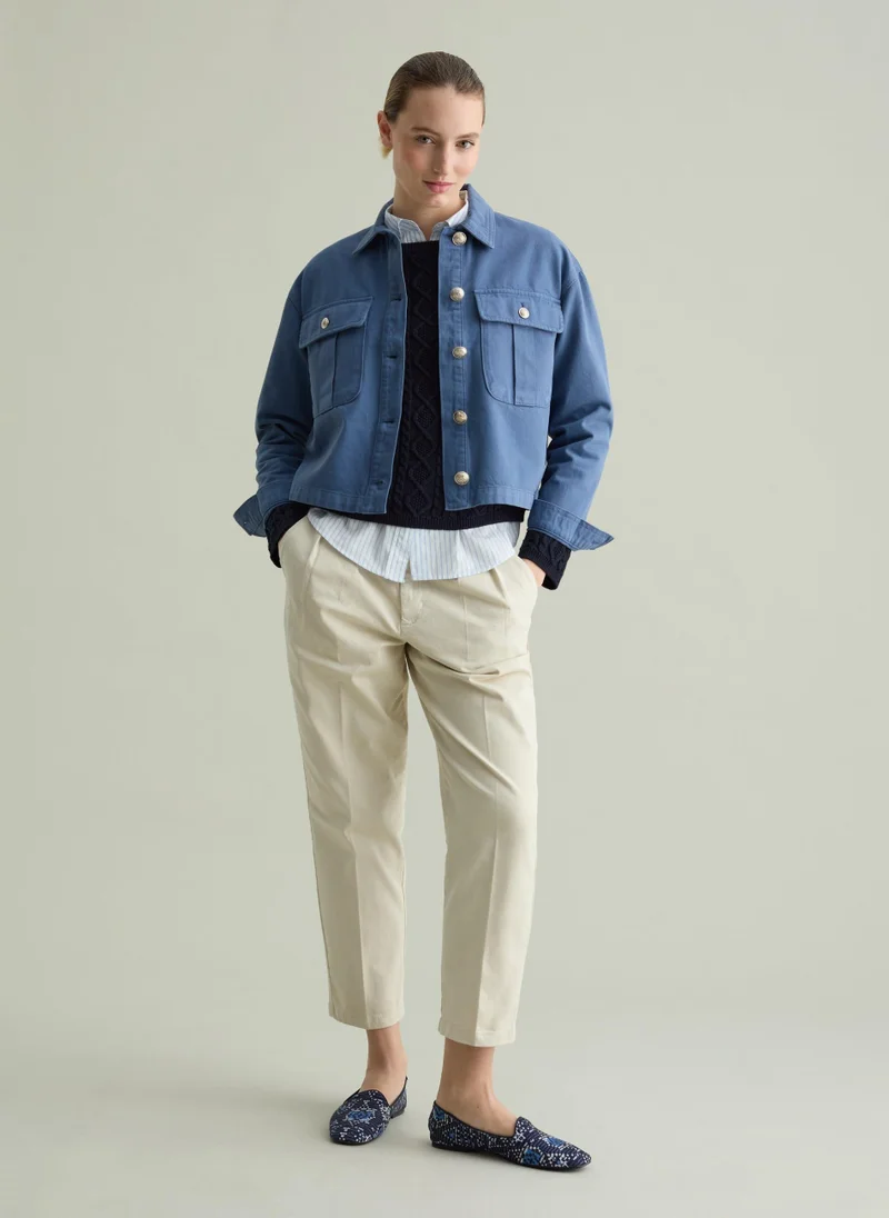 Ovs Cotton Shacket With Pockets