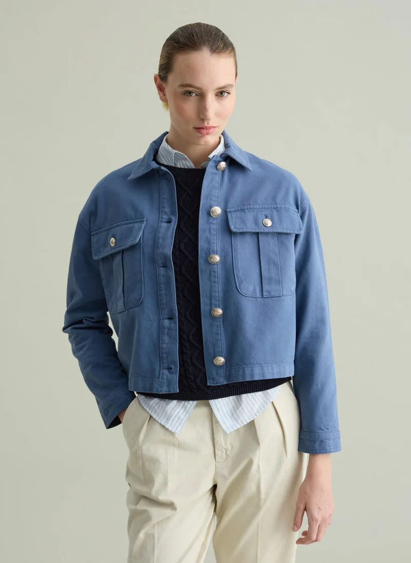 Ovs Cotton Shacket With Pockets